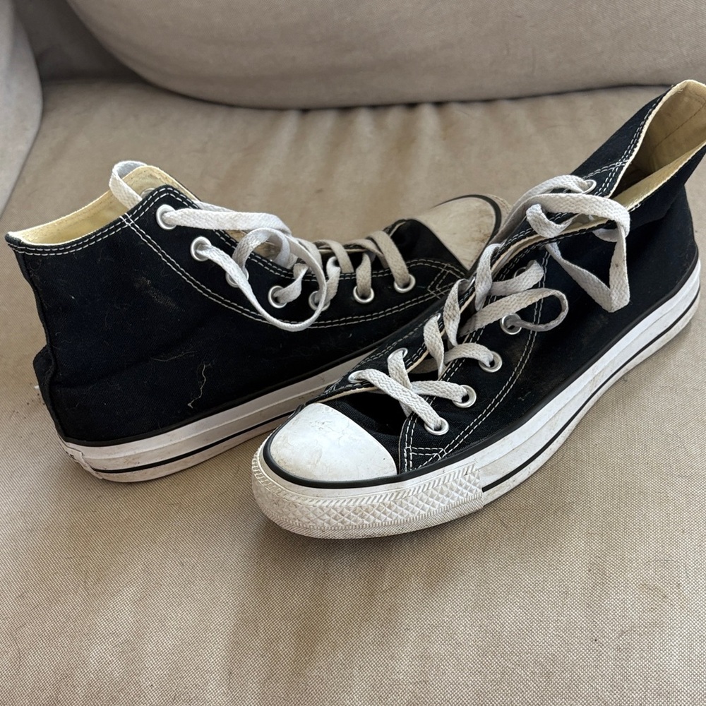 Converse Black and White High-Top Chuck Taylor All Star Sneakers